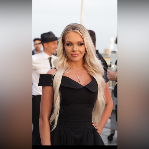 House of CB Elida off the shoulder minidress black - Picture 4 of 5